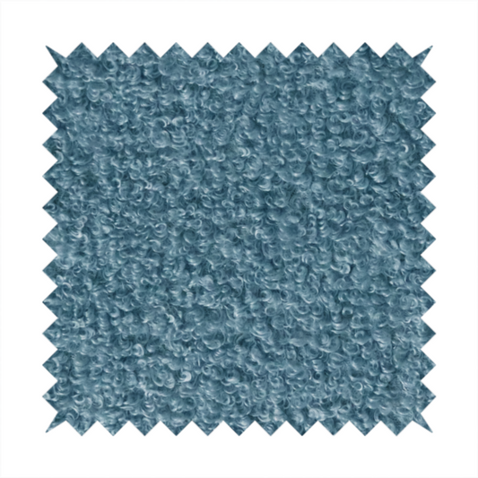 Pelican Boucle Weave Textured In Colour Blue Upholstery Fabric CTR-2201