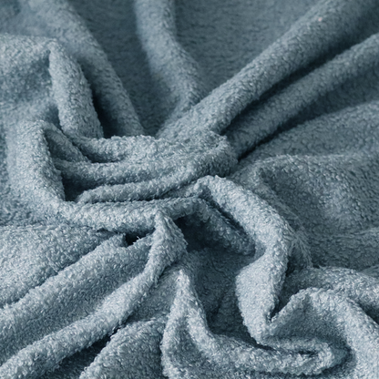 Pelican Boucle Weave Textured In Colour Blue Upholstery Fabric CTR-2201