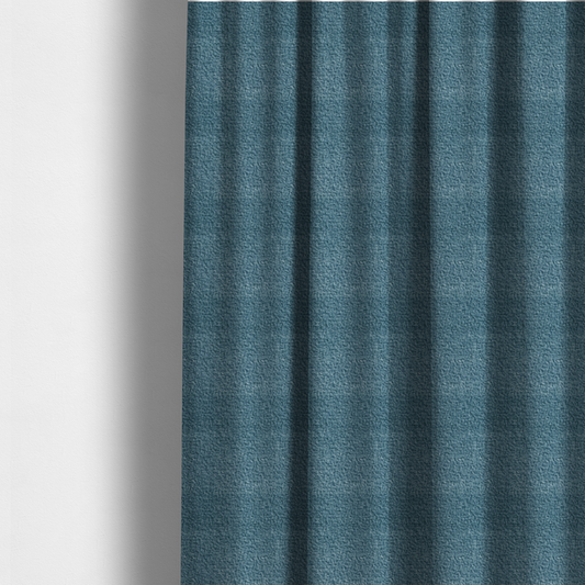 Pelican Boucle Weave Textured In Colour Blue Upholstery Fabric CTR-2201 - Made To Measure Curtains