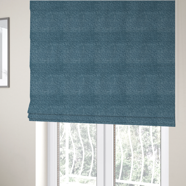 Pelican Boucle Weave Textured In Colour Blue Upholstery Fabric CTR-2201 - Roman Blinds