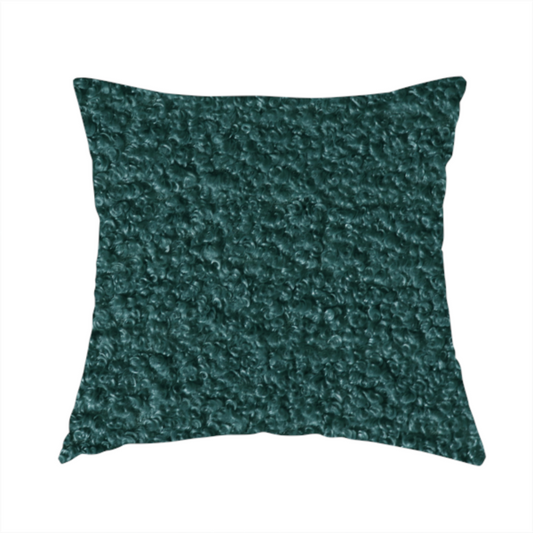 Pelican Boucle Weave Textured In Colour Teal Green Upholstery Fabric CTR-2202 - Handmade Cushions