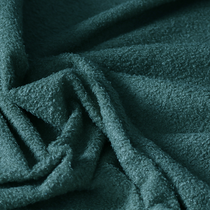Pelican Boucle Weave Textured In Colour Teal Green Upholstery Fabric CTR-2202 - Handmade Cushions