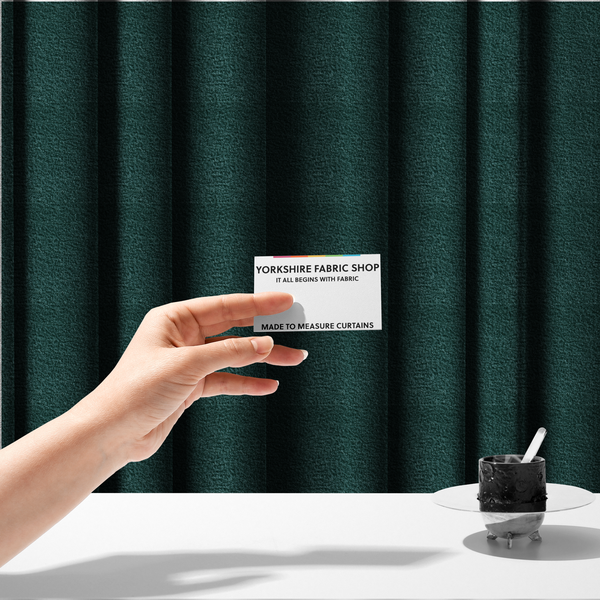 Pelican Boucle Weave Textured In Colour Teal Green Upholstery Fabric CTR-2202 - Made To Measure Curtains