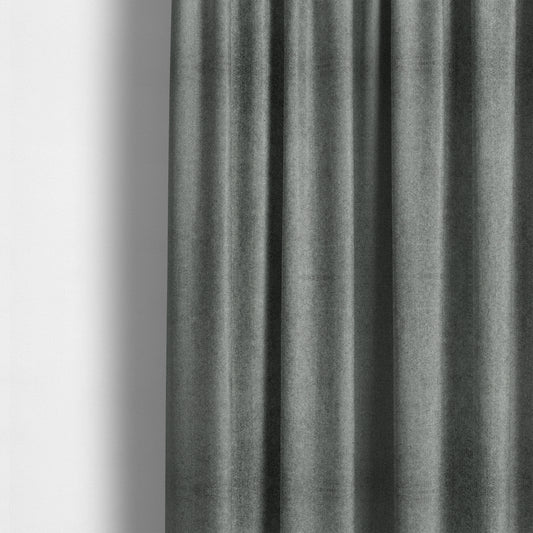 Bazaar Soft Shimmer Plain Chenille Grey Upholstery Fabric CTR-2203 - Made To Measure Curtains