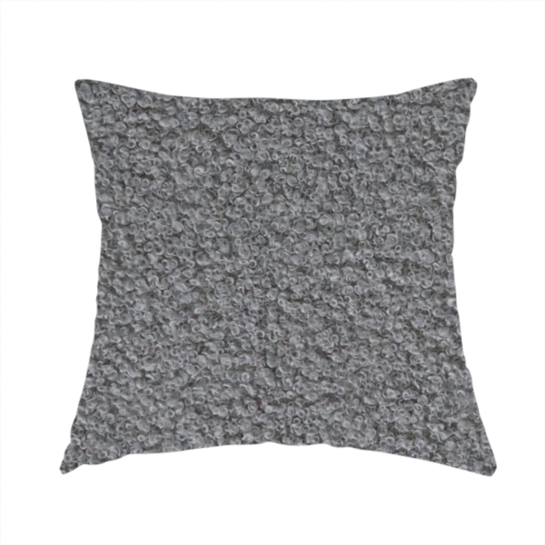 Pelican Boucle Weave Textured In Colour Grey Upholstery Fabric CTR-2204 - Handmade Cushions
