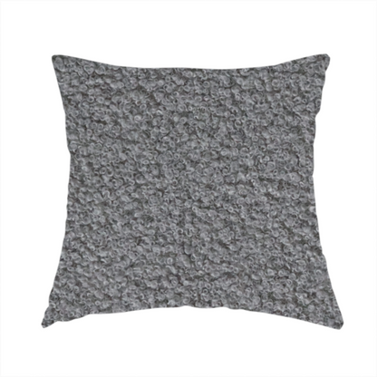 Pelican Boucle Weave Textured In Colour Grey Upholstery Fabric CTR-2204 - Handmade Cushions