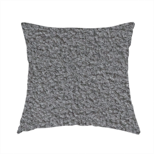 Pelican Boucle Weave Textured In Colour Grey Upholstery Fabric CTR-2204 - Handmade Cushions