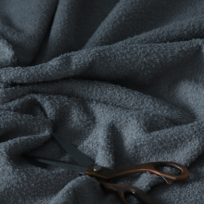 Pelican Boucle Weave Textured In Colour Dark Grey Upholstery Fabric CTR-2205