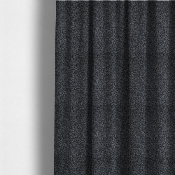 Pelican Boucle Weave Textured In Colour Dark Grey Upholstery Fabric CTR-2205 - Made To Measure Curtains
