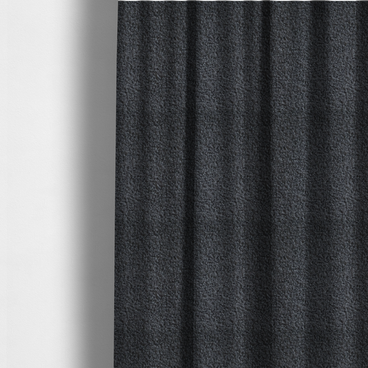 Pelican Boucle Weave Textured In Colour Dark Grey Upholstery Fabric CTR-2205 - Made To Measure Curtains