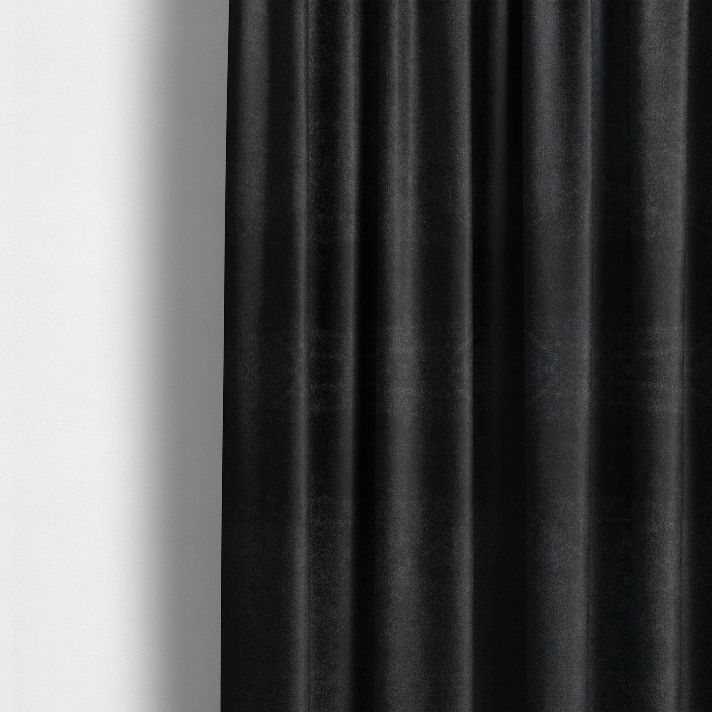 Bazaar Soft Shimmer Plain Chenille Black Upholstery Fabric CTR-2205 - Made To Measure Curtains