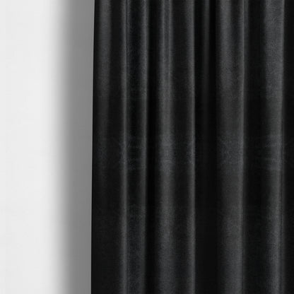 Bazaar Soft Shimmer Plain Chenille Black Upholstery Fabric CTR-2205 - Made To Measure Curtains