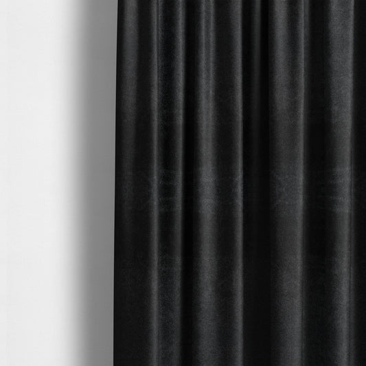 Bazaar Soft Shimmer Plain Chenille Black Upholstery Fabric CTR-2205 - Made To Measure Curtains