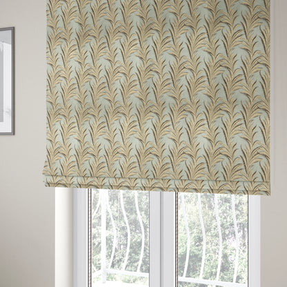 Casa Textured Leaf Pattern Cream Furnishing Fabric CTR-2208 - Roman Blinds