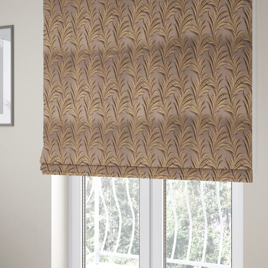 Casa Textured Leaf Pattern Pink Furnishing Fabric CTR-2214 - Roman Blinds