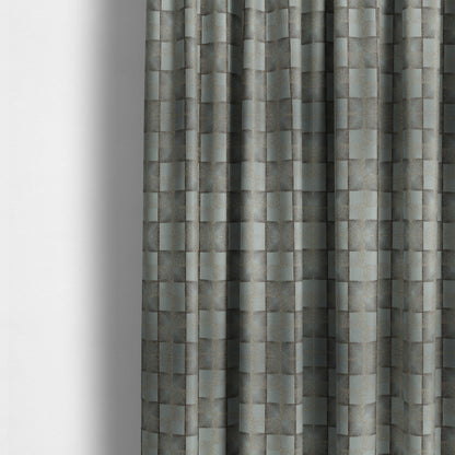 Casa Textured Uniformed Block Shine Pattern Grey Furnishing Fabric CTR-2215 - Made To Measure Curtains