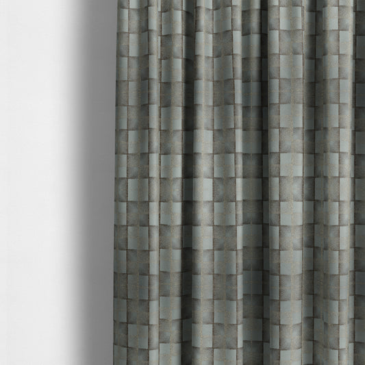 Casa Textured Uniformed Block Shine Pattern Grey Furnishing Fabric CTR-2215 - Made To Measure Curtains