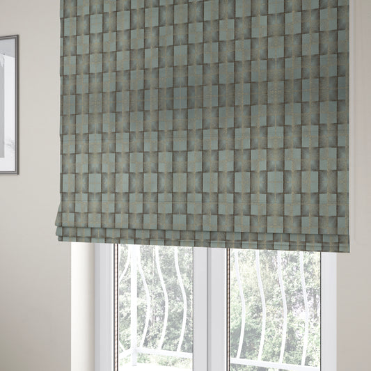 Casa Textured Uniformed Block Shine Pattern Grey Furnishing Fabric CTR-2215 - Roman Blinds