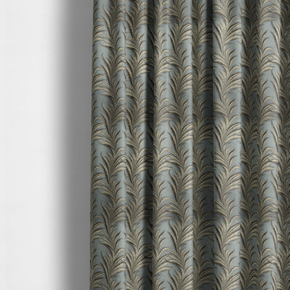 Casa Textured Leaf Pattern Grey Furnishing Fabric CTR-2217 - Made To Measure Curtains