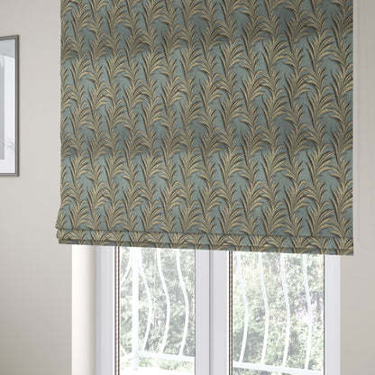 Casa Textured Leaf Pattern Grey Furnishing Fabric CTR-2217 - Roman Blinds