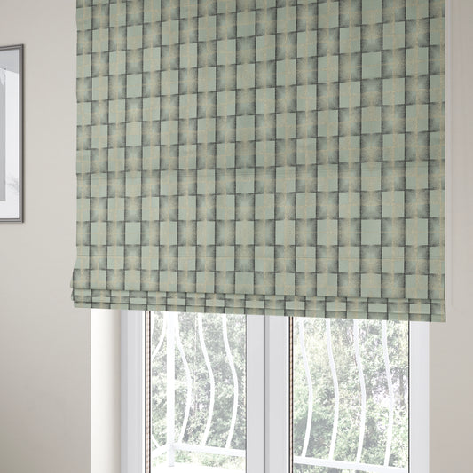 Casa Textured Uniformed Block Shine Pattern Silver Furnishing Fabric CTR-2218 - Roman Blinds