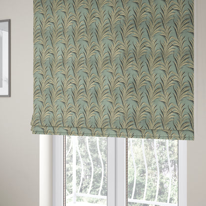 Casa Textured Leaf Pattern Silver Furnishing Fabric CTR-2220 - Roman Blinds