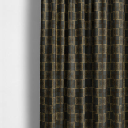 Casa Textured Uniformed Block Shine Pattern Black Furnishing Fabric CTR-2227 - Made To Measure Curtains