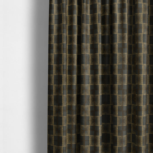 Casa Textured Uniformed Block Shine Pattern Black Furnishing Fabric CTR-2227 - Made To Measure Curtains