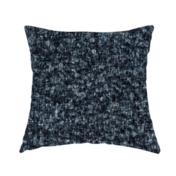 Omega Multicoloured Boucle Textured Chenille In Blue CTR-2230 - Handmade Cushions