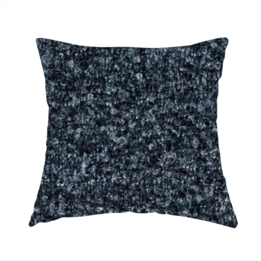 Omega Multicoloured Boucle Textured Chenille In Blue CTR-2230 - Handmade Cushions