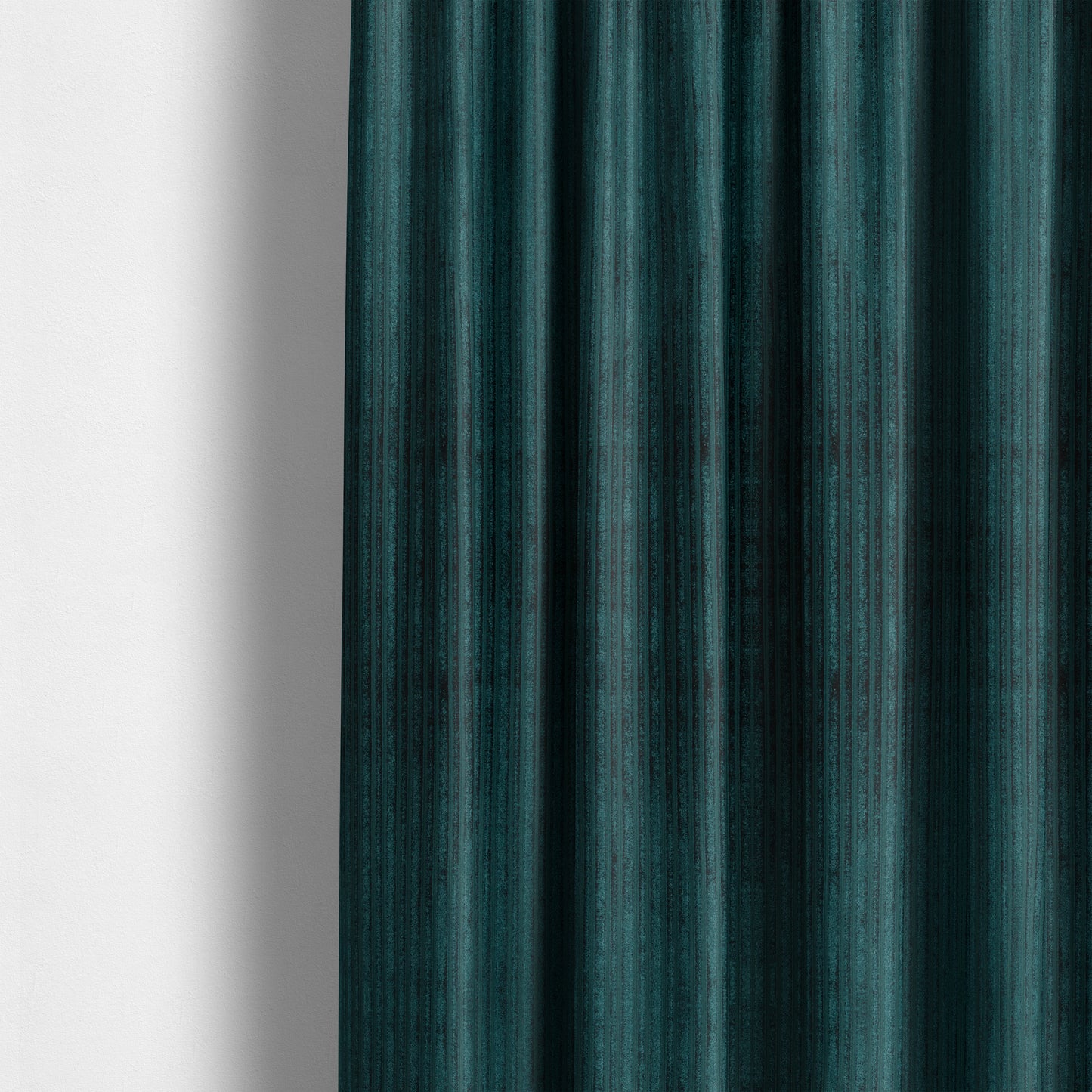 Knightsbridge Velvet Stripe Pattern Teal Upholstery Fabric CTR-2230 - Made To Measure Curtains