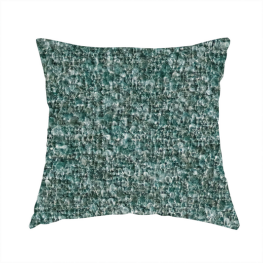 Omega Multicoloured Boucle Textured Chenille In Teal Green CTR-2231 - Handmade Cushions