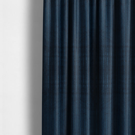 Knightsbridge Velvet Stripe Pattern Navy Blue Upholstery Fabric CTR-2231 - Made To Measure Curtains