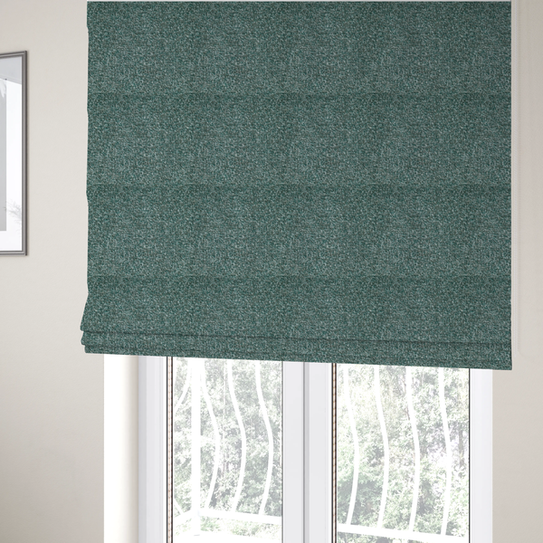 Omega Multicoloured Boucle Textured Chenille In Teal Green CTR-2231 - Roman Blinds
