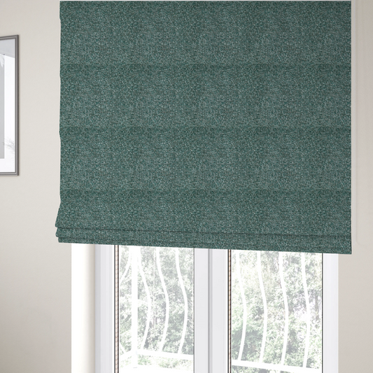 Omega Multicoloured Boucle Textured Chenille In Teal Green CTR-2231 - Roman Blinds
