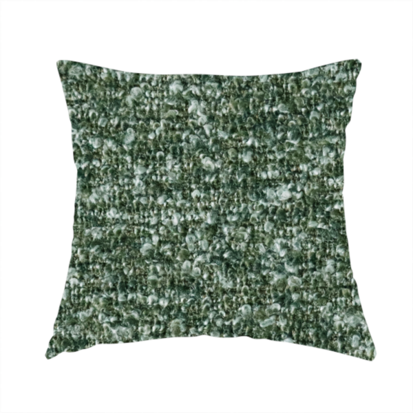 Omega Multicoloured Boucle Textured Chenille In Green CTR-2232 - Handmade Cushions
