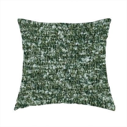 Omega Multicoloured Boucle Textured Chenille In Green CTR-2232 - Handmade Cushions
