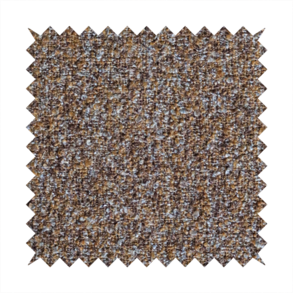 Omega Multicoloured Boucle Textured Chenille In Rust Brown CTR-2233