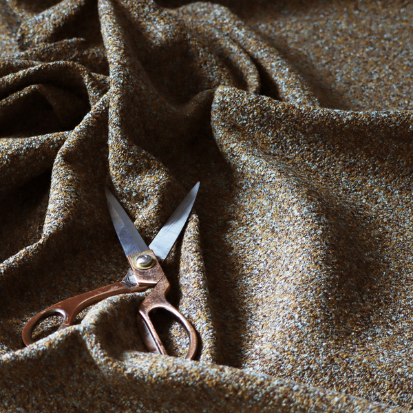 Omega Multicoloured Boucle Textured Chenille In Rust Brown CTR-2233