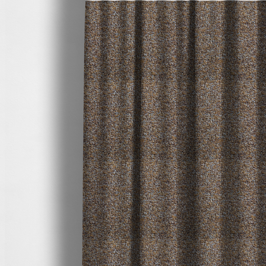 Omega Multicoloured Boucle Textured Chenille In Rust Brown CTR-2233 - Made To Measure Curtains