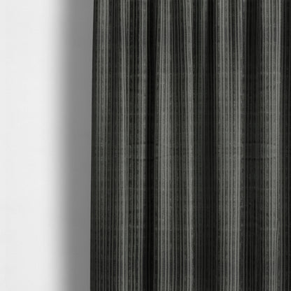 Knightsbridge Velvet Stripe Pattern Grey Upholstery Fabric CTR-2233 - Made To Measure Curtains