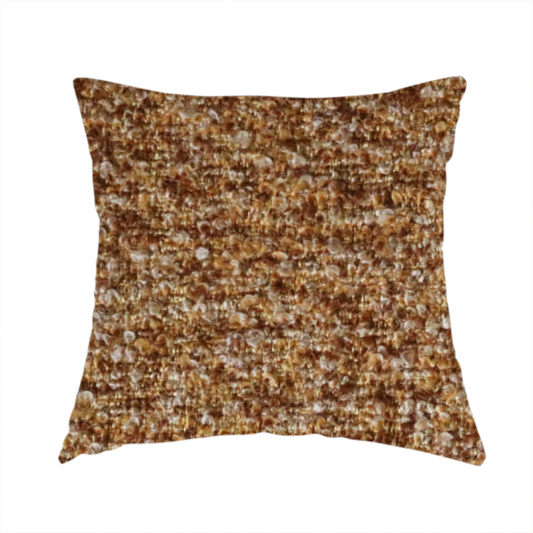 Omega Multicoloured Boucle Textured Chenille In Golden CTR-2234 - Handmade Cushions