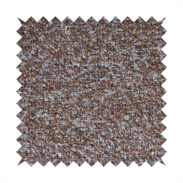 Omega Multicoloured Boucle Textured Chenille In Rust Orange CTR-2235