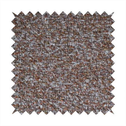 Omega Multicoloured Boucle Textured Chenille In Rust Orange CTR-2235