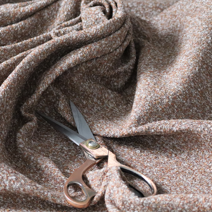 Omega Multicoloured Boucle Textured Chenille In Rust Orange CTR-2235