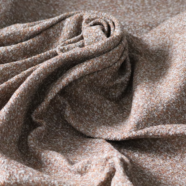 Omega Multicoloured Boucle Textured Chenille In Rust Orange CTR-2235