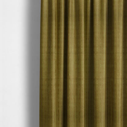 Knightsbridge Velvet Stripe Pattern Yellow Upholstery Fabric CTR-2235 - Made To Measure Curtains