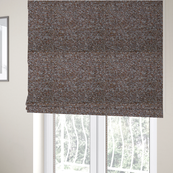Omega Multicoloured Boucle Textured Chenille In Rust Orange CTR-2235 - Roman Blinds