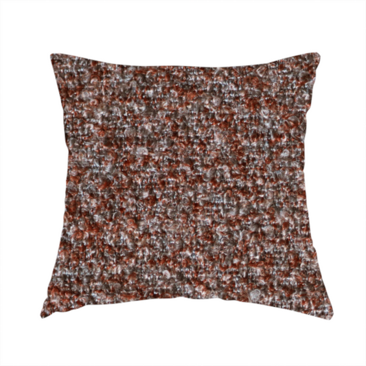 Omega Multicoloured Boucle Textured Chenille In Red CTR-2236 - Handmade Cushions