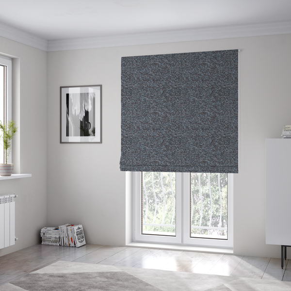 Omega Multicoloured Boucle Textured Chenille In Grey CTR-2237 - Roman Blinds